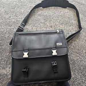 APC Leather Briefcase Laptop Shoulder Computer Bag Black‎
